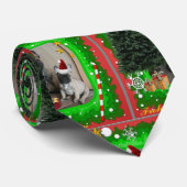 Französische Bulldoggen Weihnachten French Bulldog Krawatte (Gerollt)