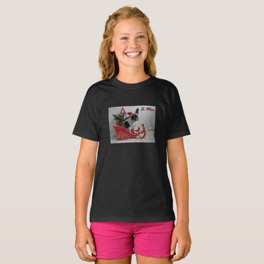 Französische Bulldoggen Weihnachten Shirt (Vorne ganz)