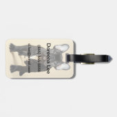 Französische Bulldoggen-Welpe Gepäckanhänger (Rückseite horizontal)