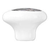 Französische Bulldoggen-Welpe Keramikknauf (Seitenansicht)