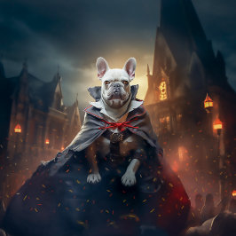 Französische Bulldoggen-Welpen Halloween Poster