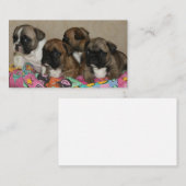 Französische Bulldoggen Welpen Visitenkarten Visitenkarte (Vorne/Hinten)