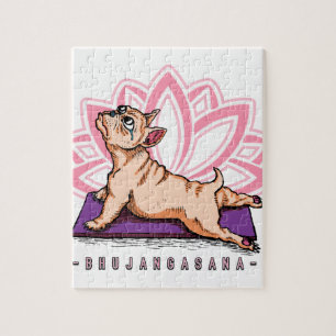 Französische Bulldoggen-Yoga - Bhujangasana Pose - Puzzle