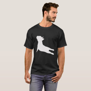 Französische Bulldoggen-Yoga-T - Shirt