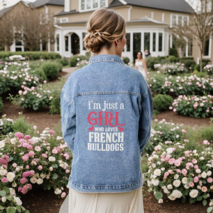 Französische Bulldoggen Zitat  Jeansjacke