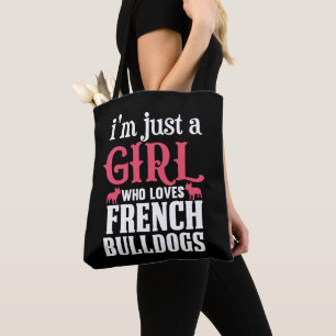 Französische Bulldoggen Zitat Tasche