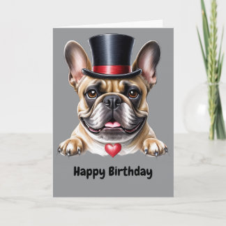  französische Bulldoggen Zylinder Birthday Bulldog Einladung