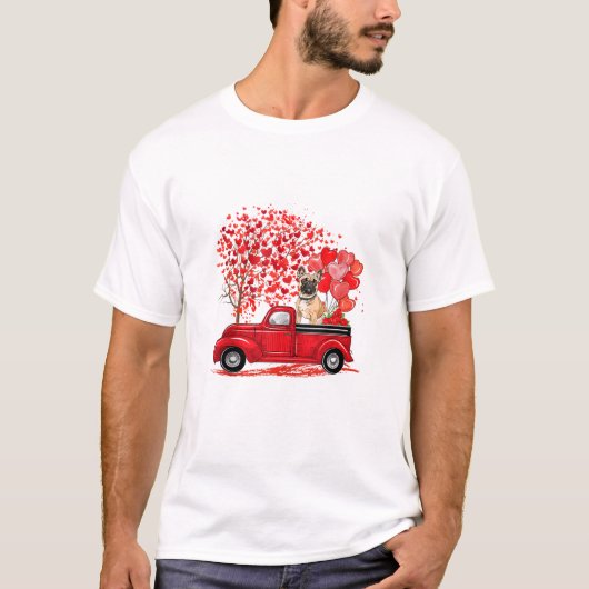 Französische Bulldoghunde auf Lkw T-Shirt (Vorderseite)