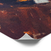 Französische Bulldogin Art Poster Mauer Pinselstri (Ecke)