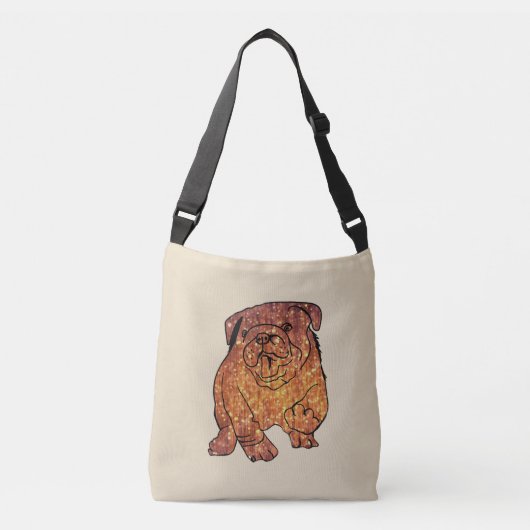 Französische Bulldogin-Art-Überdrucktasche Tragetaschen Mit Langen Trägern (Vorderseite)