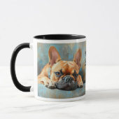 Französische Bulldogin-Impressionistin Tasse (Links)