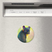 Französische Bulldogin-Welpenart Magnet (In Situ (Geschirrspüler))