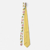 Französische Bulldogs in Fruit Pool Floating Muste Krawatte (Rückseite)