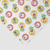 Französische Bulldogs in Fruit Pool Floating Muste Seidenpapier (Ausschnitt)