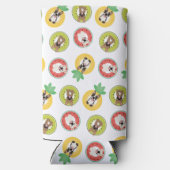 Französische Bulldogs in Fruit Pool Floating Muste Selters Dosenkühler (Rückseite)