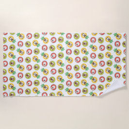 Französische Bulldogs in Fruit Pool Floating Muste Strandtuch