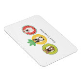 Französische Bulldogs in Fruit Pool Floats Magnet (Rechte Seite)