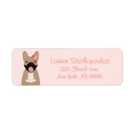 Französische Bulldogs lächeln Blume pink