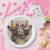 Französische Bulldogs Party Hats Pappteller (Party)