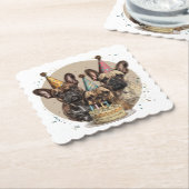 Französische Bulldogs Party Hats Untersetzer (angewinkelt)