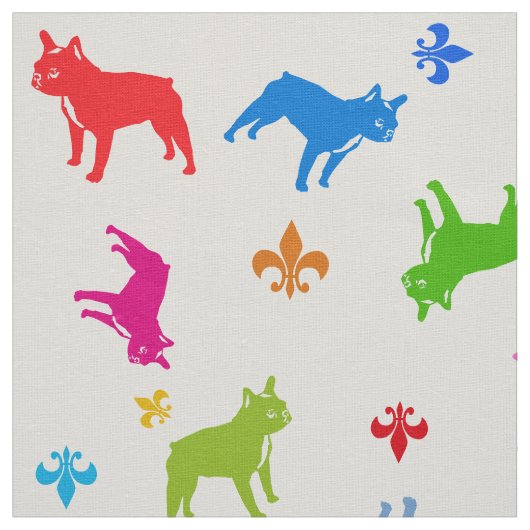 Französische Bulldogs über 12" Tile Stoff (Muster)