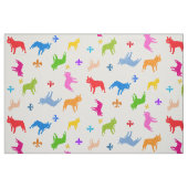 Französische Bulldogs über 12" Tile Stoff (Fat Quarter (45,7 x 55,9 cm))