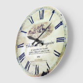 Französische Burg Gregory. Große Wanduhr (Winkel)