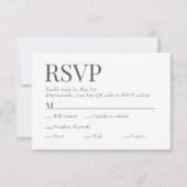Französische Butter Gelb QR Code Wahl Hochzeit RSVP Karte (Vorderseite)