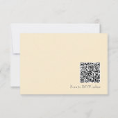 Französische Butter Gelb QR Code Wahl Hochzeit RSVP Karte (Rückseite)