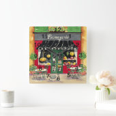 Französische Café-Acryl-Wanduhr Quadratische Wanduhr (Zuhause)