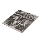 Französische Café-Bar-Straßenszene Fliese (Seite)