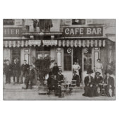 Französische Café-Bar-Straßenszene Schneidebrett (Vorderseite)