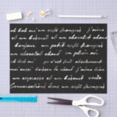 Französische Café-Konversationen Weiße Wörter und  Seidenpapier (Handwerk)