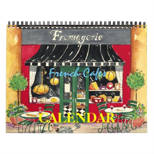 Französische Cafes, Kalender (Titelbild)
