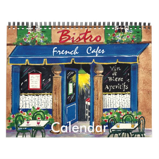 Französische Cafés, Kalender (Titelbild)