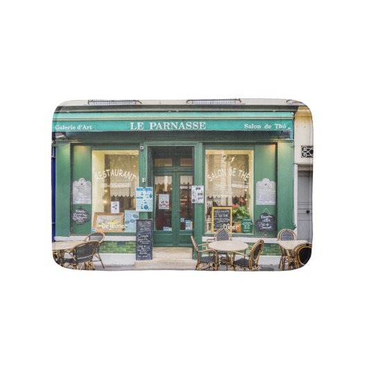 Französische Cafés: Versailles gemütliche Szene. Badematte (Vorderseite)
