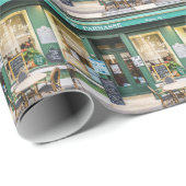 Französische Cafés: Versailles gemütliche Szene. Geschenkpapier (Rolleneckpunkt)