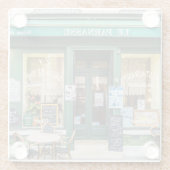 Französische Cafés: Versailles gemütliche Szene. Glasuntersetzer (Rückseite)