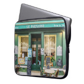 Französische Cafés: Versailles gemütliche Szene. Laptopschutzhülle (Vorderseite Links)