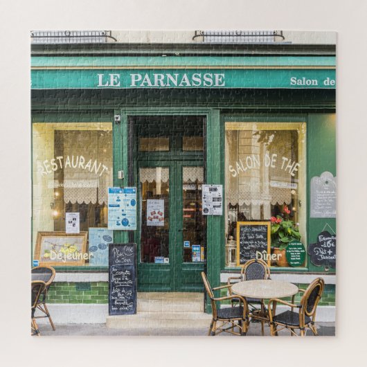 Französische Cafés: Versailles gemütliche Szene. Puzzle (Vertikal)