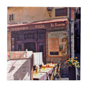 Französische Cafészene Fliese