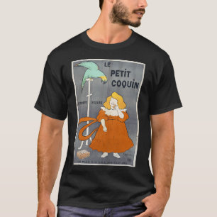 Französische Cappiello Damen essen Austern Meeresf T-Shirt