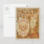 Französische Champagnerwerbung Postkarte (Vorne/Hinten)