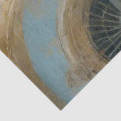 Französische Chateau Rose Blauer rosa Blumengarten Seidenpapier (Ausschnitt)