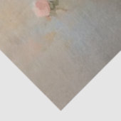 Französische Chateau Rose Courtyard Blue Pink Flor Seidenpapier (Ausschnitt)