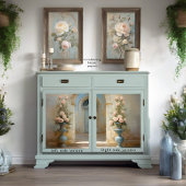 Französische Chateau Rose Courtyard Blue Pink Flor Seidenpapier