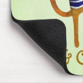 Französische coole Katze Mousepad (Ecke)