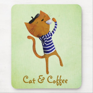 Französische coole Katze Mousepad