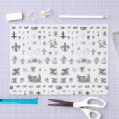 Französische Crown Heraldry-Lilie Seidenpapier (Handwerk)