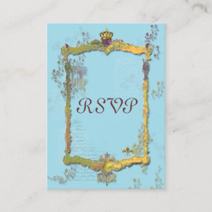 Französische Crown L'Arc de Triomphe RSVP-Karte Begleitkarte